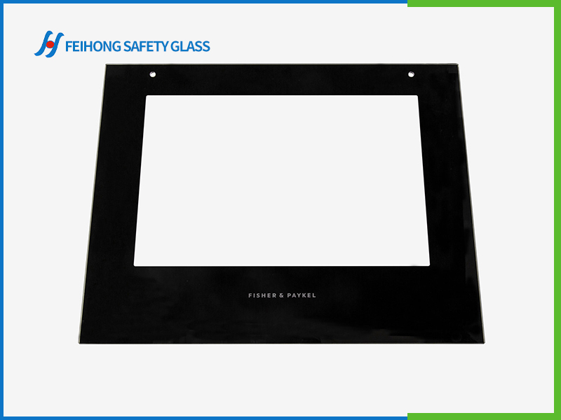 Tempered glass for oven glass door